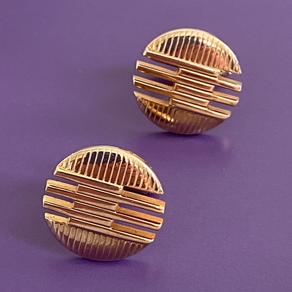 Vintage mid-century Goldtone classy Cufflinks Swank